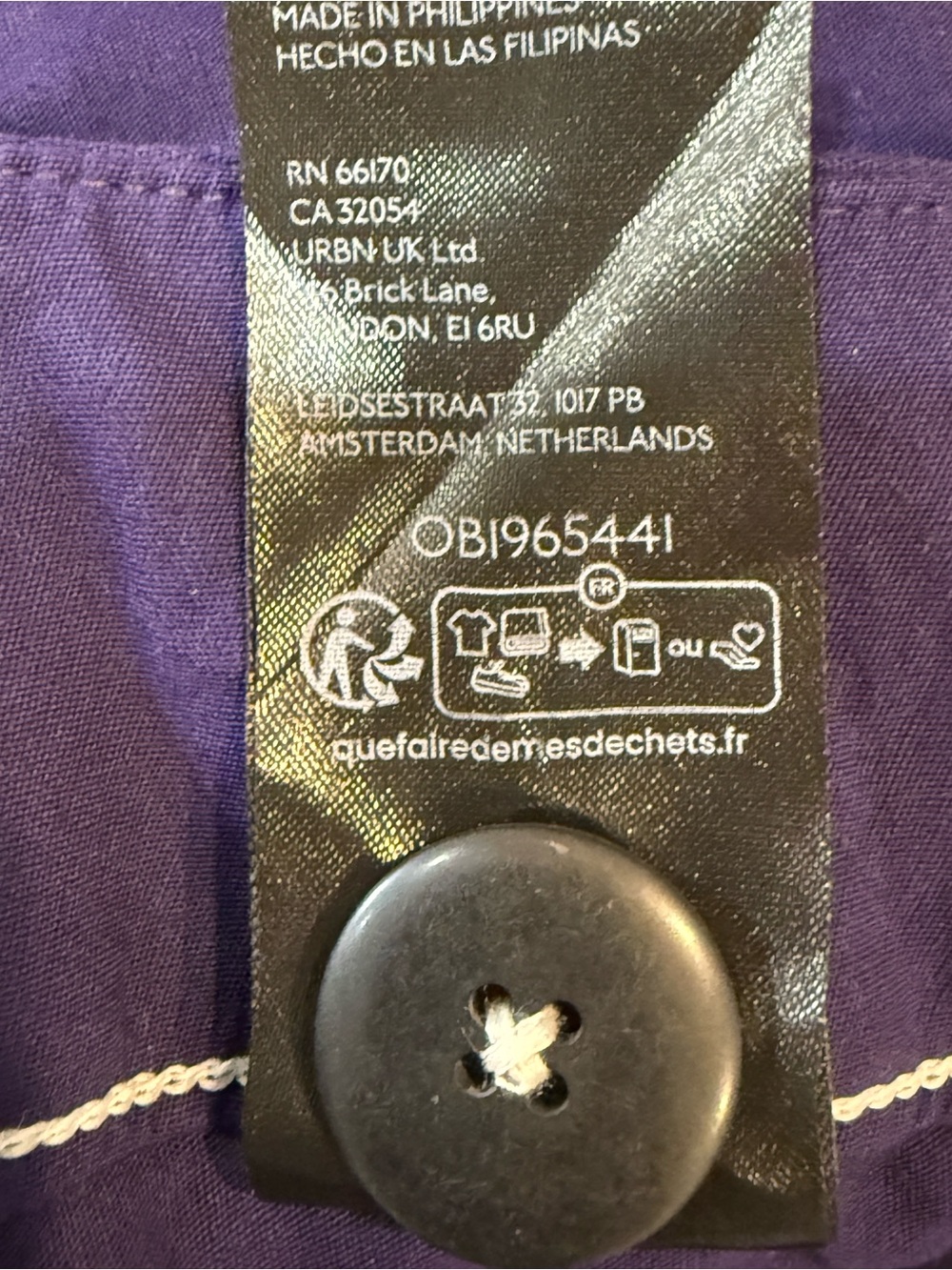 Maeve Purple Colette Wide-Leg Pants with White Topstitch - Picture 9 of 12